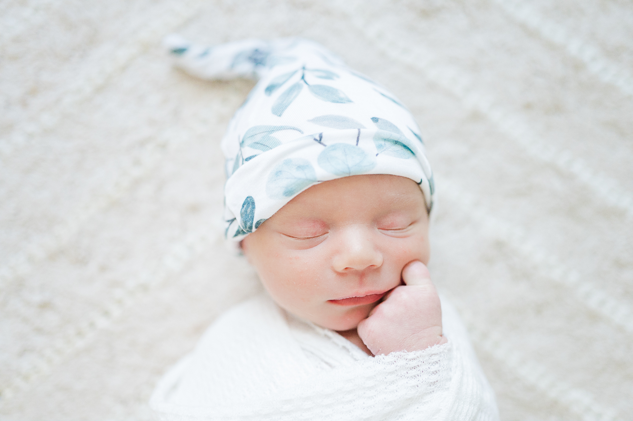 Newborn sleeping during their in home lifestyle newborn session.